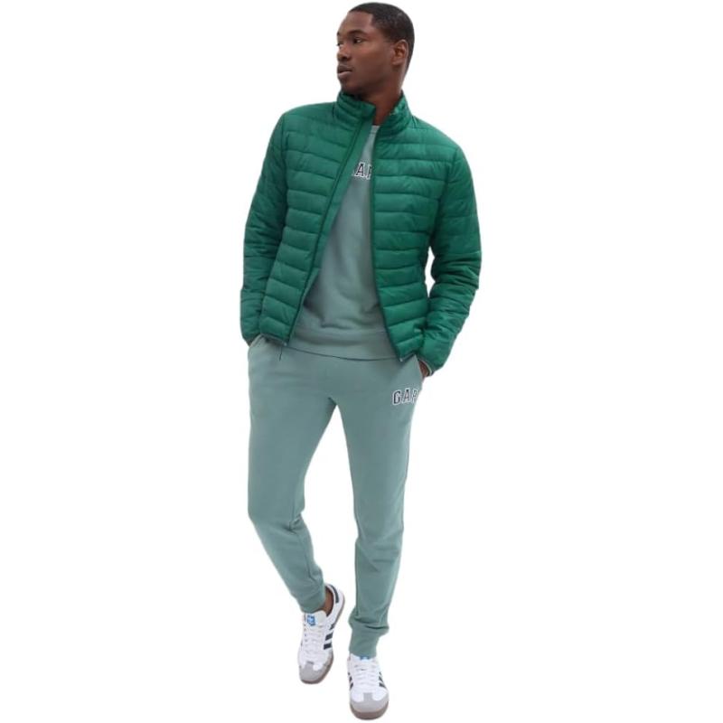 GAP Men’s Lightweight Puffer Jacket(Green) - GAP